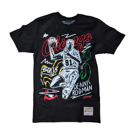 M&N Chicago Bulls Dennis Rodman Chalked Up Tee